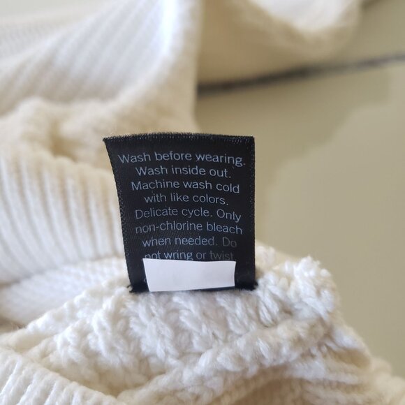 Simply‎ Vera Vera Wang Ivory Cable Knit Sweater Size XXL Pullover Old Money - Picture 6 of 6